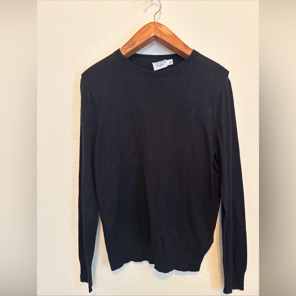 Coach Black Knitwear with White Label men’s sweater